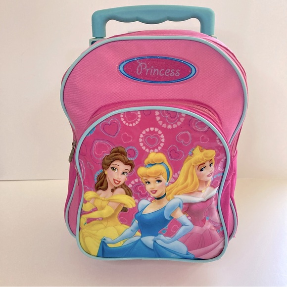 DISNEY PRINCESS ROLLING BACKPACK/LUGGAGE - Picture 13 of 14